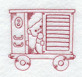 Teddy Bear Train Boxcar - Redwork