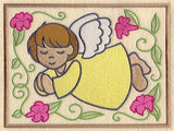 Praying Angel and Flowers