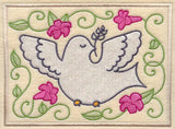 Peaceful Dove and Flowers