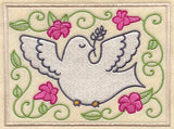 Peaceful Dove and Flowers