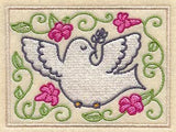 Peaceful Dove and Flowers