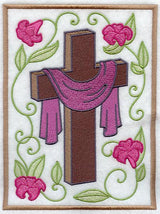 Easter Cross and Flowers