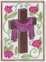 Easter Cross and Flowers