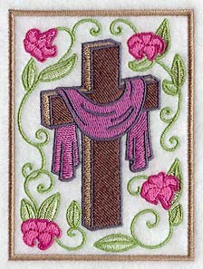 Easter Cross and Flowers