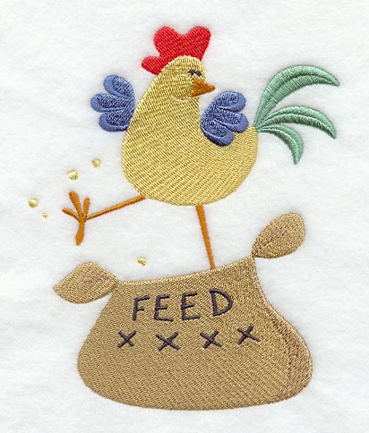 Spring Chicken Finds the Feed – Embroidery Library
