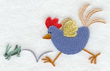 Spring Chicken Chases a Grasshopper