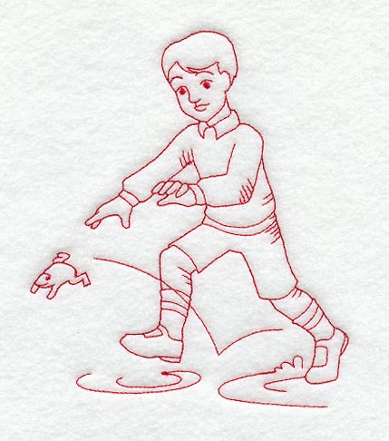 Catch that Frog (Redwork)
