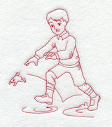 Catch that Frog (Redwork)