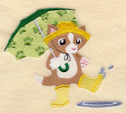 Katie Cat Under Umbrella