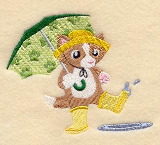 Katie Cat Under Umbrella