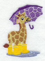 Gideon Giraffe Under Umbrella