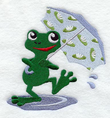 Ferris Frog Under Umbrella