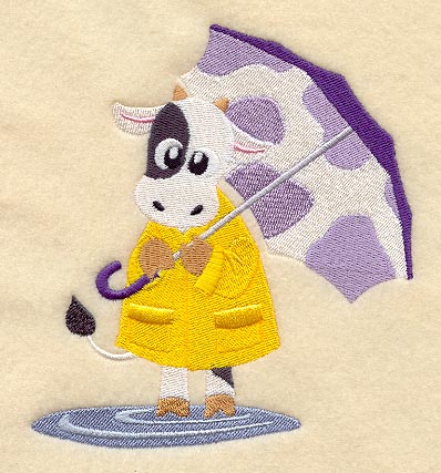 Cassidy Cow Under Umbrella