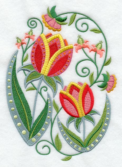 Jacobean Tulip Oval