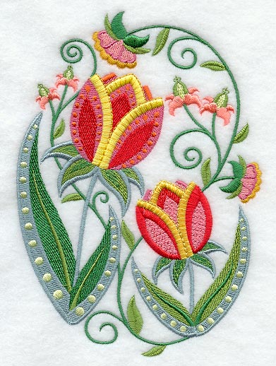 Jacobean Tulip Oval