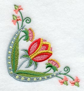 Jacobean Tulip Corner