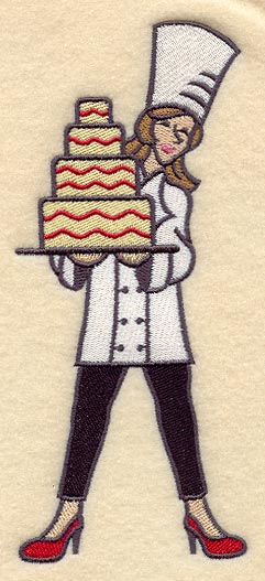Lady Chef with Cake