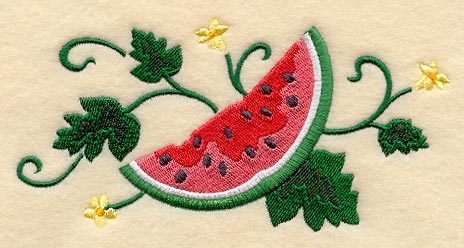 Watermelon and Vines Border
