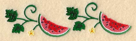 Watermelon and Vines Border
