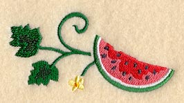 Watermelon and Vines Border