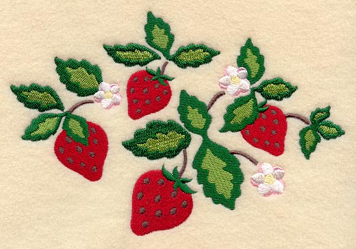 Sweet Strawberries and Blossoms