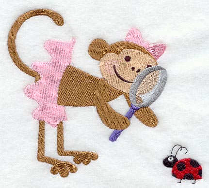 Little Miss Monkey Spies a Ladybug