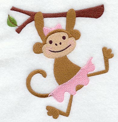 Little Miss Monkey Hangs Around