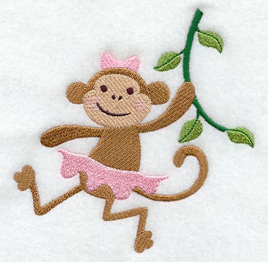 Little Miss Monkey Swings Through the Air