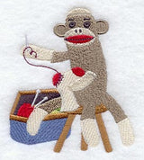 Sock Monkey Sews a Sock