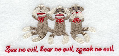 Sock Monkeys See, Hear, and Speak No Evil