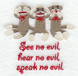 Sock Monkeys See, Hear, and Speak No Evil