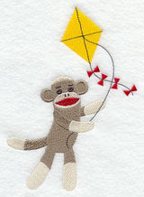Sock Monkey Flies a Kite