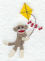 Sock Monkey Flies a Kite