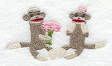 Sock Monkey Gives Flowers
