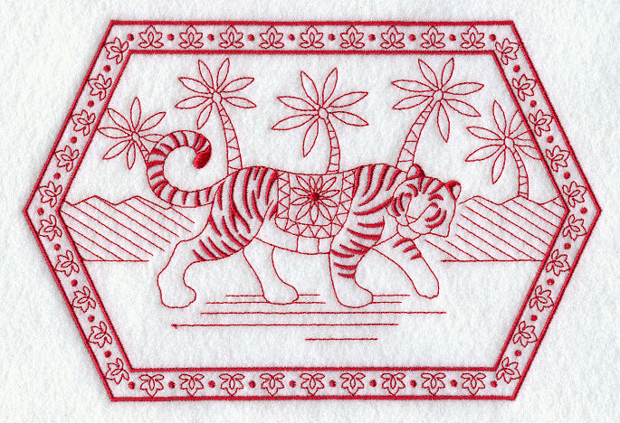 Tiger, Tiger, Burning Bright (Redwork)