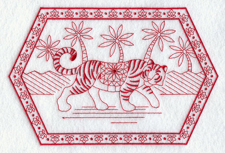 Tiger, Tiger, Burning Bright (Redwork)