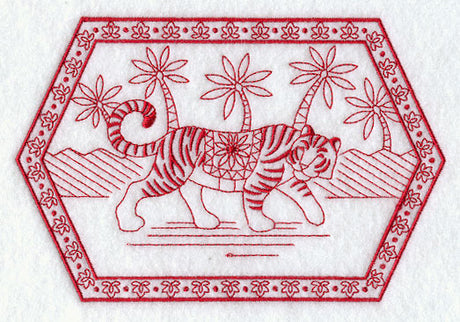 Tiger, Tiger, Burning Bright (Redwork)