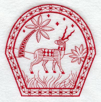 Black Buck Night (Redwork)