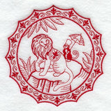 The King and the Monkey (Redwork)