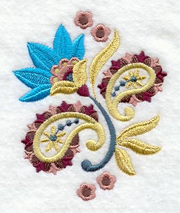 East Indian Flower and Paisley