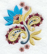 East Indian Flower and Paisley