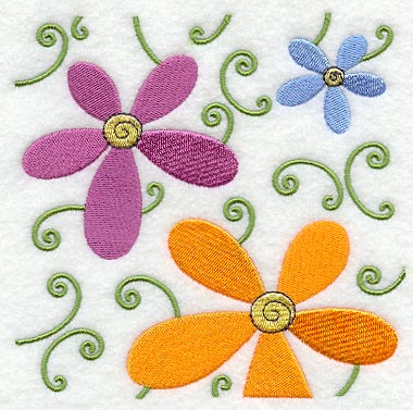 Flower Power Square - Vines