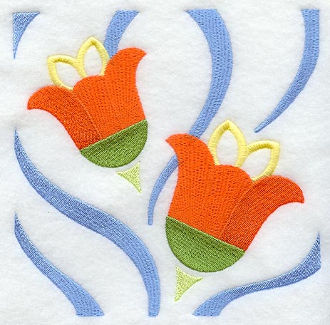 Flower Power Square - Waves