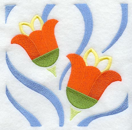 Flower Power Square - Waves