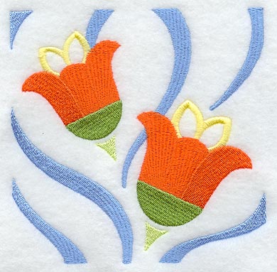 Flower Power Square - Waves