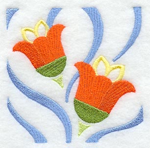 Flower Power Square - Waves