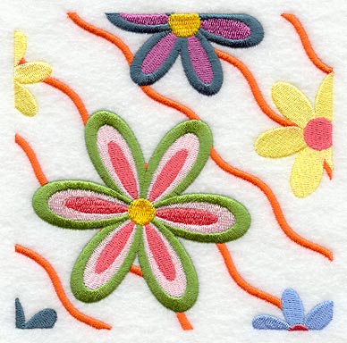 Flower Power Square - Ripples