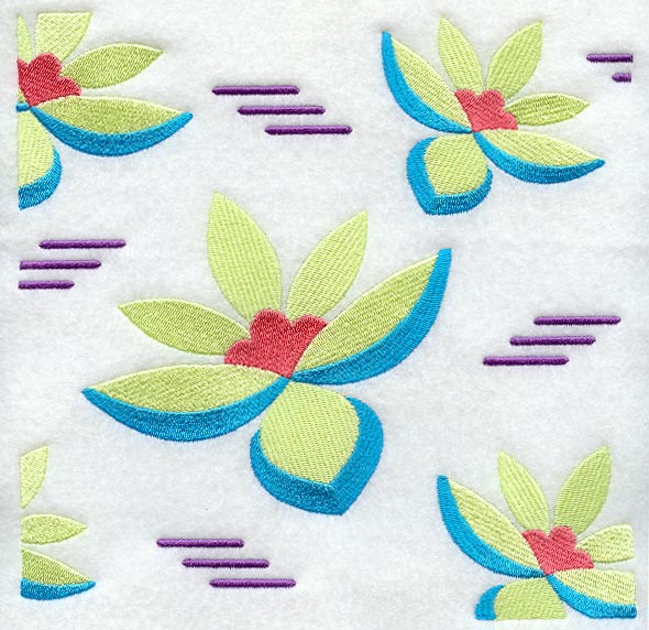 Flower Power Square - Dashes