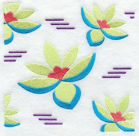 Flower Power Square - Dashes