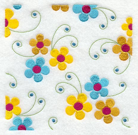 Flower Power Square - Swirls